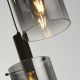 Pendule, Lustre suspendate - Lustra moderna cu 3 pendule Sweden negru, fumuriu