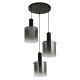 Pendule, Lustre suspendate - Lustra moderna cu 3 pendule Sweden negru, fumuriu