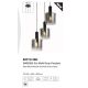 Pendule, Lustre suspendate - Lustra moderna cu 3 pendule Sweden negru, fumuriu