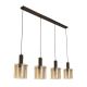 Pendule, Lustre suspendate - Lustra moderna cu 4 pendule Sweden moca, chihlimbar