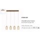 Pendule, Lustre suspendate - Lustra cu 4 pendule suspendata moderna Cyclone