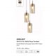 Pendule, Lustre suspendate - Lustra moderna cu 3 pendule Duo III