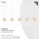 Pendule, Lustre suspendate - Lustra moderna cu 5 pendule LED Allure