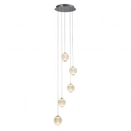 Pendule, Lustre suspendate - Lustra moderna cu 5 pendule LED Allure