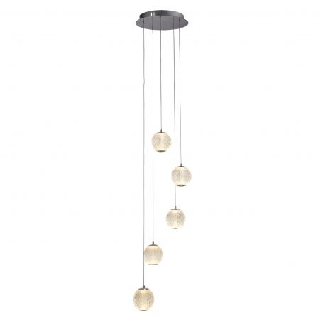 Pendule, Lustre suspendate - Lustra moderna cu 5 pendule LED Allure