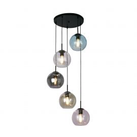 Lustra moderna cu 5 pendule colorate Mardi Gras II