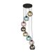 Pendule, Lustre suspendate - Lustra moderna cu 8 pendule colorate Mardi Gras II