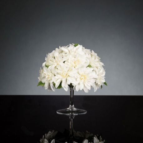 Aranjamente florale LUX - Aranjament floral mic decor festiv design LUX STAND DAHLIA WHITE
