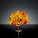 Aranjament floral mic decor festiv design LUX STAND MIX TULIP