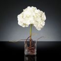 Aranjament floral mic decor festiv design LUX CUBO HYDRANGEA WHITE