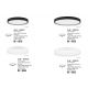 Plafoniere - Plafoniera LED dimabila design circular OLAF neagra 60cm