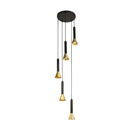 Pendule, Lustre suspendate - Lustra cu 5 pendule design modern Signal