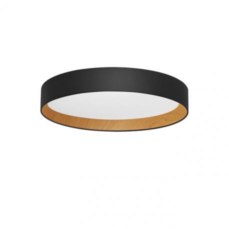 Plafoniere - Plafoniera LED dimabila design modern STAKE negru/lemn 60cm