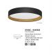 Plafoniere - Plafoniera LED dimabila design modern STAKE negru/lemn 60cm