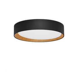 Plafoniere - Plafoniera LED dimabila design modern STAKE negru/lemn 35cm