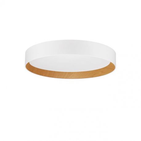 Plafoniere - Plafoniera LED dimabila design modern STAKE alb/lemn 45cm