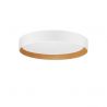 Plafoniera LED dimabila design modern STAKE alb/lemn 45cm