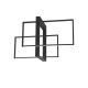 Lustra LED aplicata design modern CLEA negru 26W