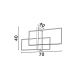 Lustre aplicate - Lustra LED aplicata design modern CLEA negru 26W