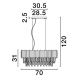 Pendule, Lustre suspendate - Lustra suspendata design elegant MAGNOLIA crom