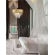 Candelabre, Lustre - Lustra suspendata design elegant MAGNOLIA aurie