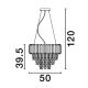 Candelabre, Lustre - Lustra suspendata design elegant MAGNOLIA aurie
