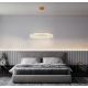 Pendule, Lustre suspendate - Lustra suspendata LED design ambiental Ring auriu 100cm