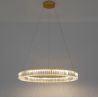 Lustra suspendata LED design ambiental Ring auriu 100cm