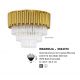 Lustre aplicate - Lustra aplicata design elegant MAGNOLIA aurie