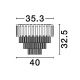 Lustre aplicate - Lustra aplicata design elegant MAGNOLIA aurie