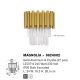 Aplice, corpuri de iluminat pentru pereti - Aplica de perete design elegant MAGNOLIA aurie
