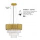 Candelabre, Lustre - Lustra suspendata design elegant MAGNOLIA aurie