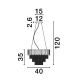 Candelabre, Lustre - Lustra suspendata design elegant MAGNOLIA aurie