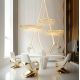 Candelabre, Lustre - Lustra suspendata LED design ambiental Ring 3B auriu