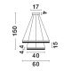 Candelabre, Lustre - Lustra LED suspendata design elegant ADRIA D-60cm
