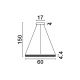 Pendule, Lustre suspendate - Lustra LED suspendata design elegant ADRIA D-60cm