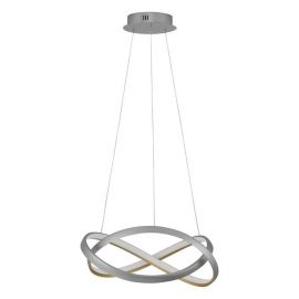 Pendule, Lustre suspendate - Lustra LED suspendata cu telecomanda ODREY argintie