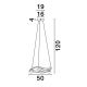 Pendule, Lustre suspendate - Lustra LED suspendata cu telecomanda ODREY argintie