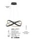 Pendule, Lustre suspendate - Lustra LED suspendata cu telecomanda ODREY neagra