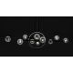 Pendule, Lustre suspendate - Lustra moderna cu 10 de surse de lumina si LED LINEA TWIN 120