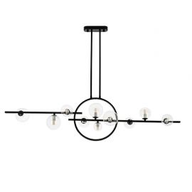 Lustra moderna cu 10 de surse de lumina si LED LINEA TWIN 120