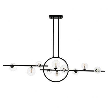 Pendule, Lustre suspendate - Lustra moderna cu 10 de surse de lumina si LED LINEA TWIN 120