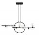 Pendule, Lustre suspendate - Lustra moderna cu 7 de surse de lumina si LED LINEA TWIN 90