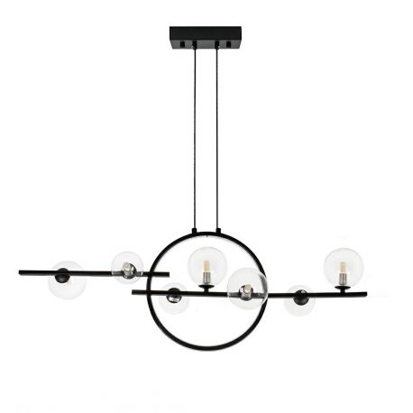 Pendule, Lustre suspendate - Lustra moderna cu 7 de surse de lumina si LED LINEA TWIN 90