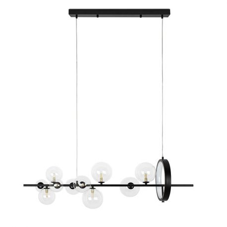 Pendule, Lustre suspendate - Lustra moderna cu 10 de surse de lumina si LED LINEA 120