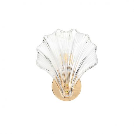 Aplice, corpuri de iluminat pentru pereti - Aplica de perete design decorativ Scoica aurie