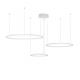 Lustra LED suspendata design circular PURPLE 3 ring alba
