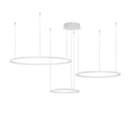 Pendule, Lustre suspendate - Lustra LED suspendata design circular PURPLE 3 ring alba