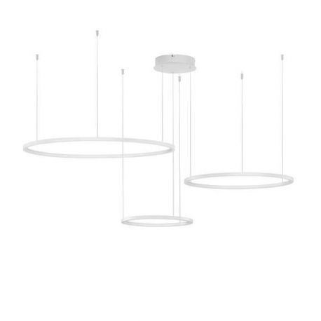 Pendule, Lustre suspendate - Lustra LED suspendata design circular PURPLE 3 ring alba