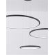 Pendule, Lustre suspendate - Lustra LED suspendata design circular PURPLE 3 ring neagra